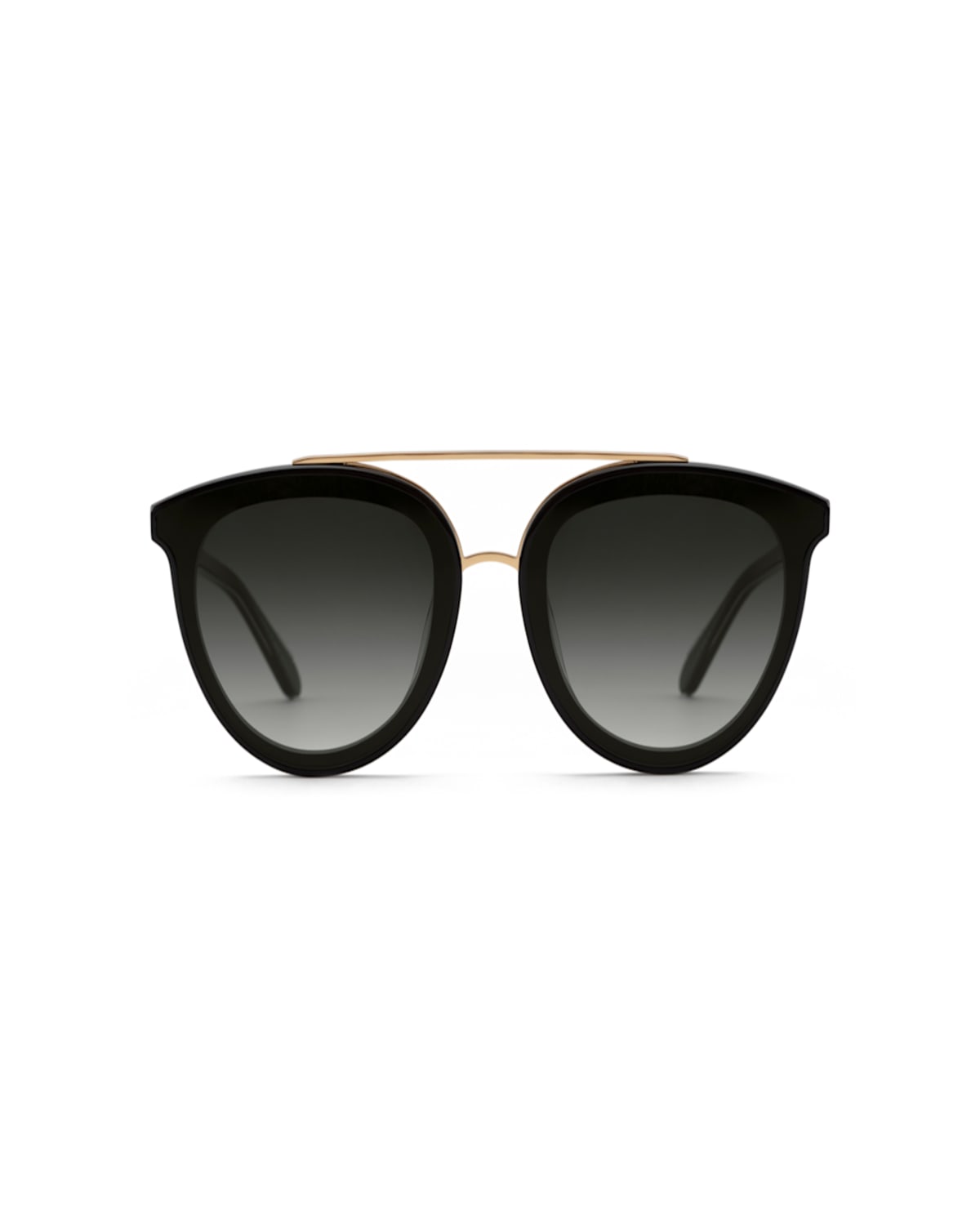KREWE CLIO ROUND ACETATE SUNGLASSES, BLACK PROD235860055