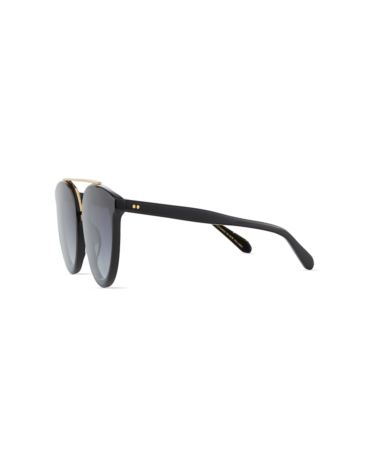 KREWE CLIO ROUND ACETATE SUNGLASSES, BLACK PROD235860055