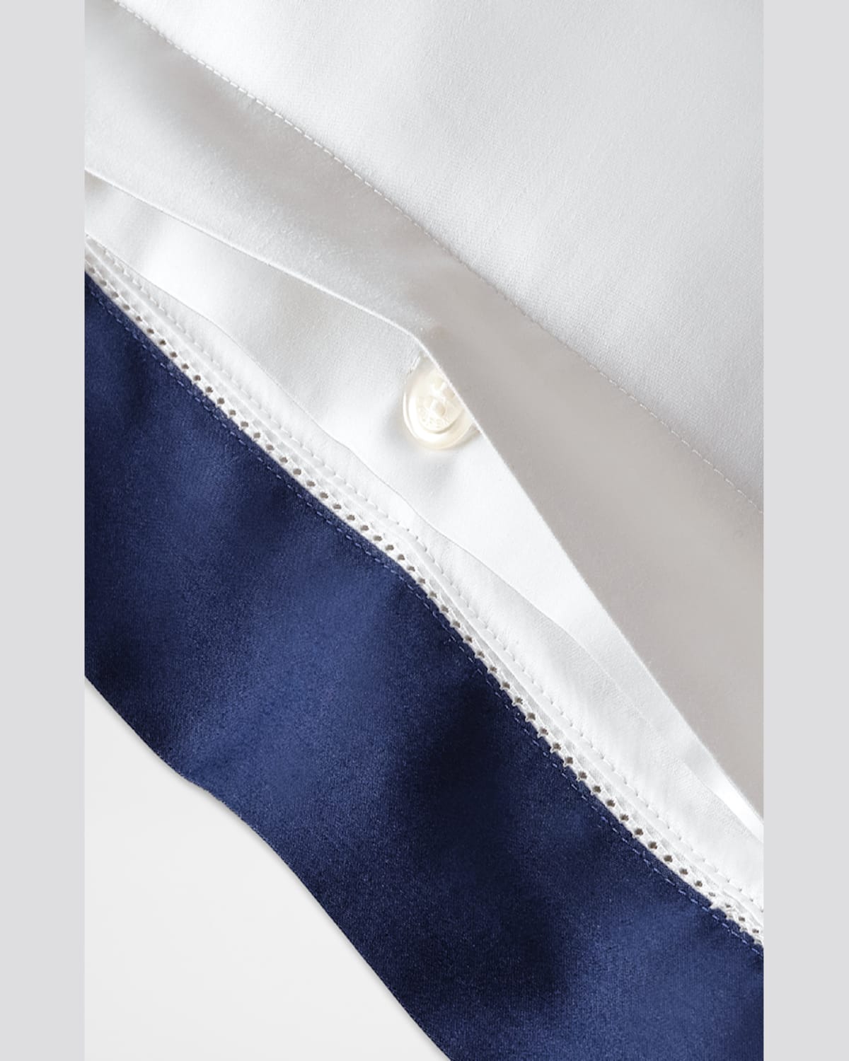 Polo Ralph Lauren Organic Sateen Border Standard Sham In Navy