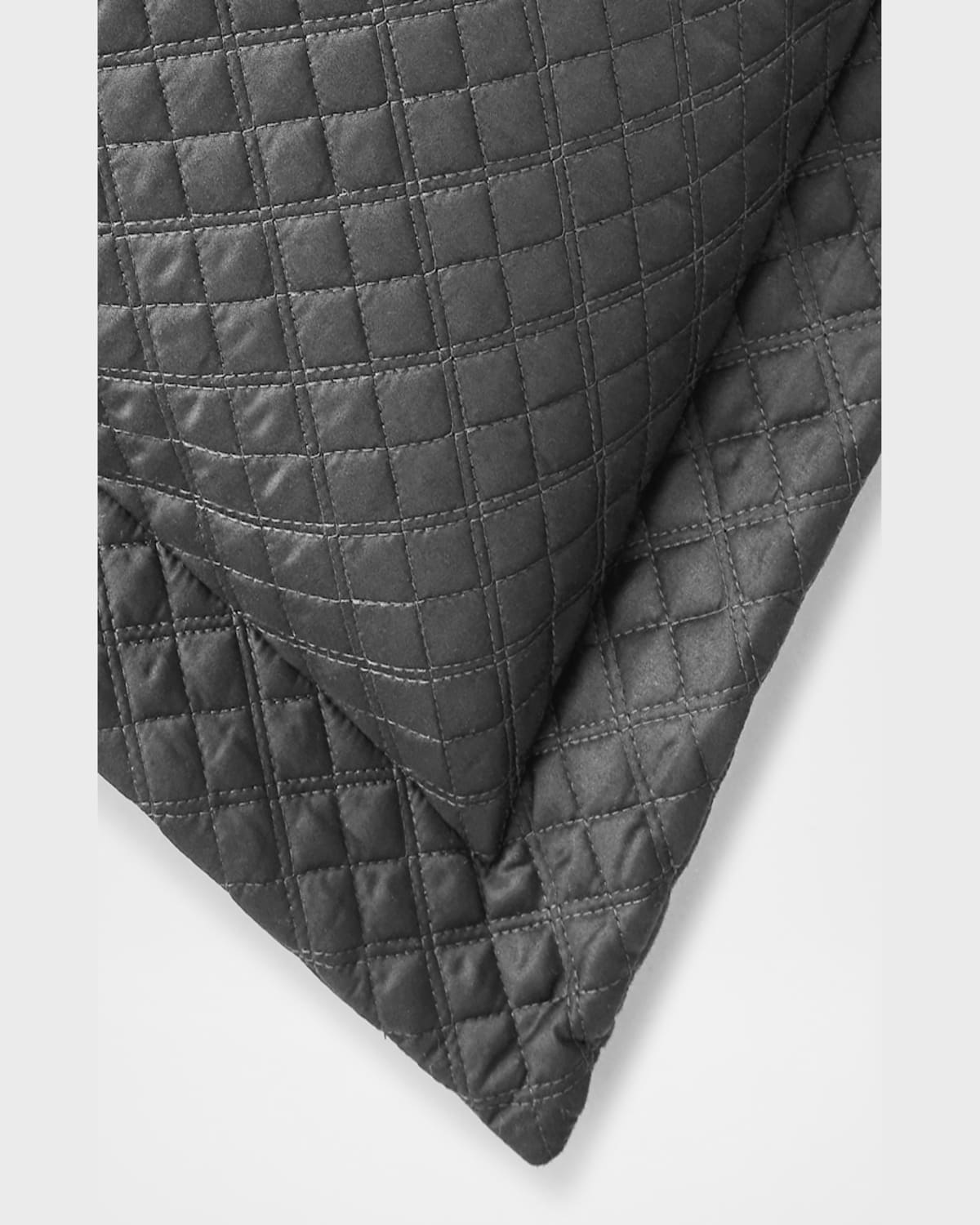 Polo Ralph Lauren Quilted Sateen Argyle King Sham In Gray