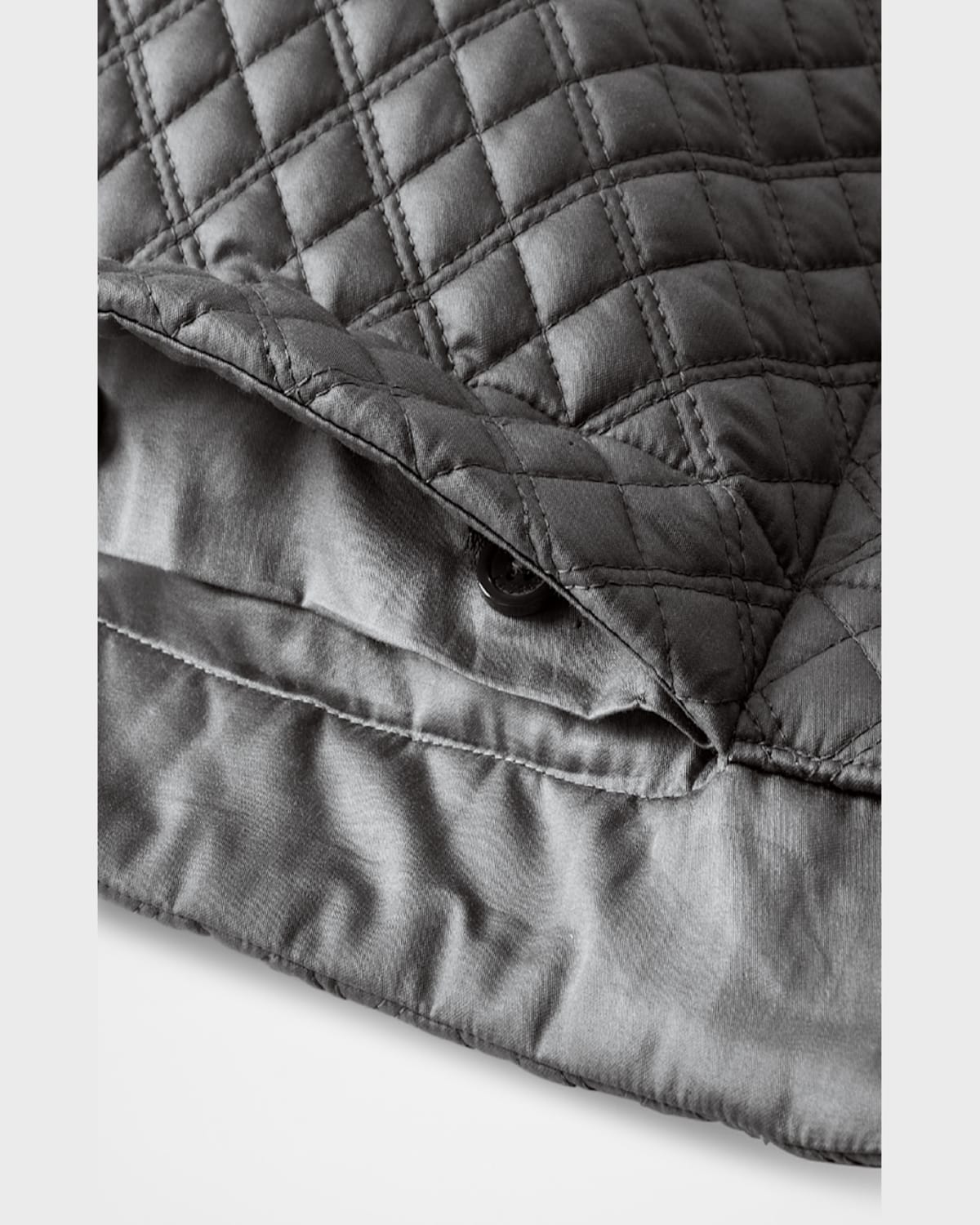 Polo Ralph Lauren Quilted Sateen Argyle King Sham In Gray