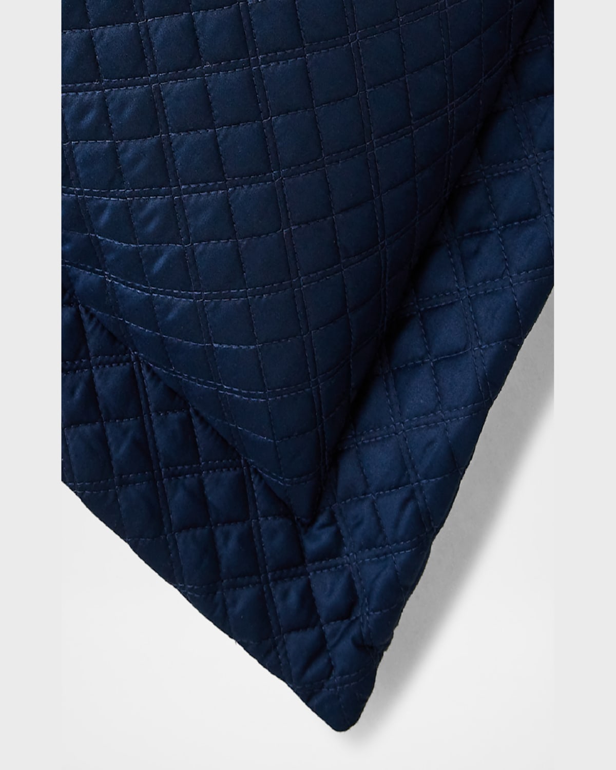 Polo Ralph Lauren Quilted Sateen Argyle Standard Sham In Navy