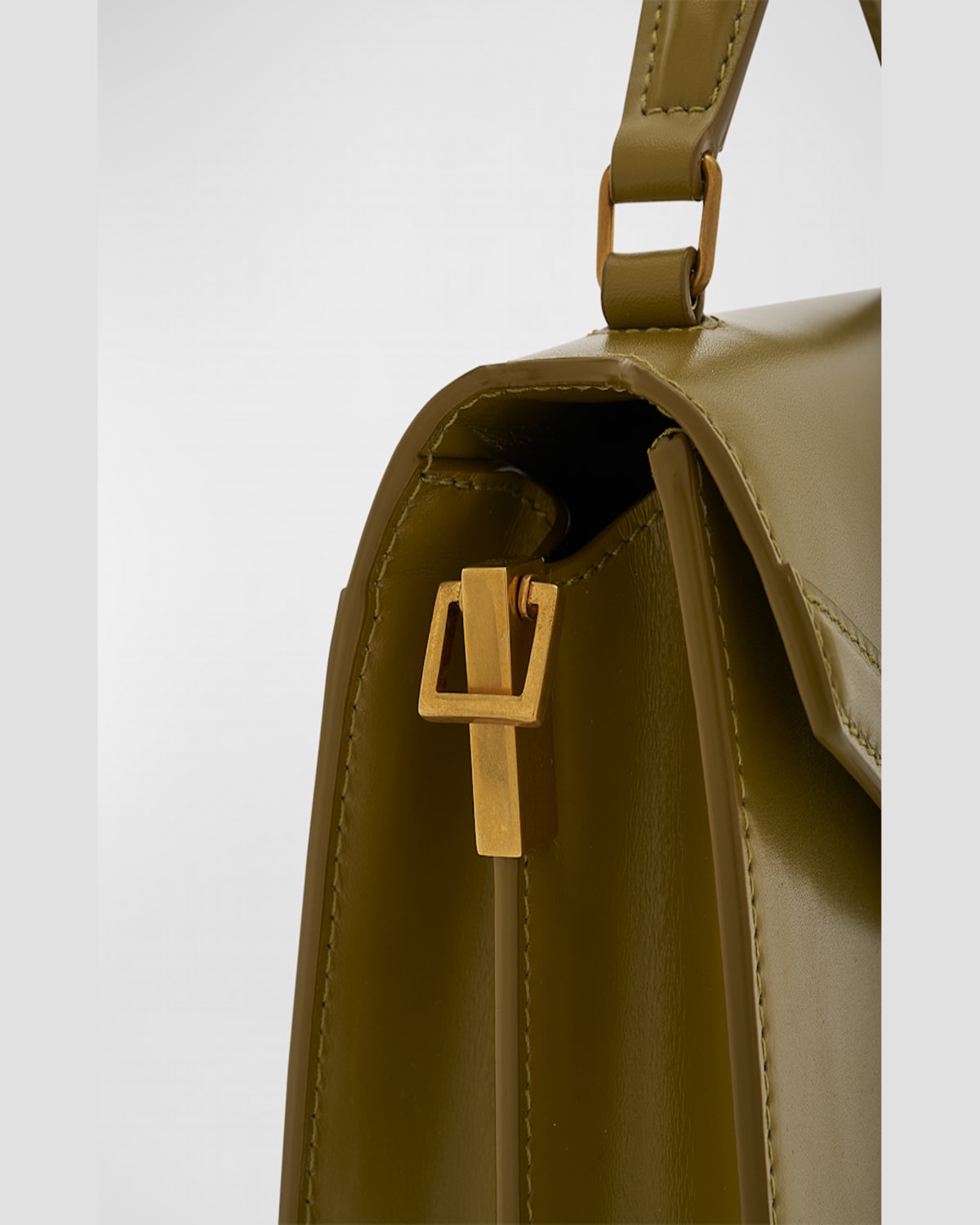 Saint Laurent Cassandre Mini Monogram Ysl Box Calf Top-handle Bag In New Dark Bordeaux