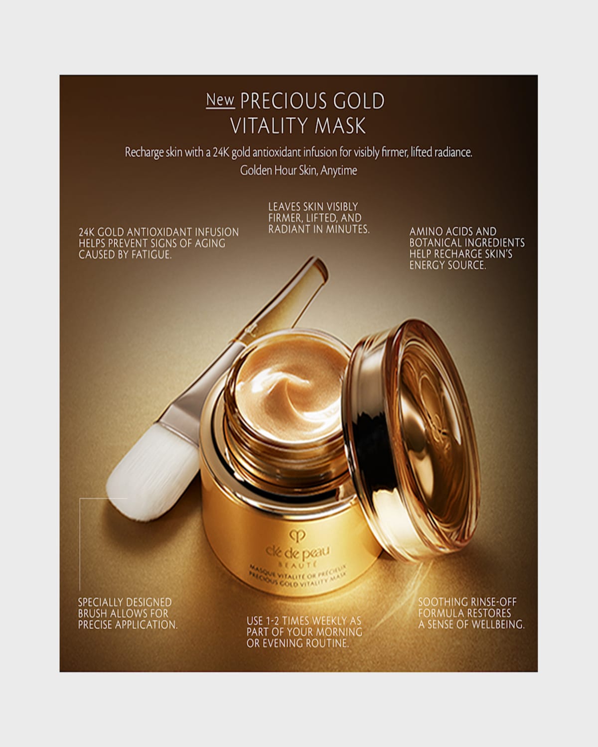 Clé De Peau Beauté 2.7 Oz. Precious Gold Vitality Mask