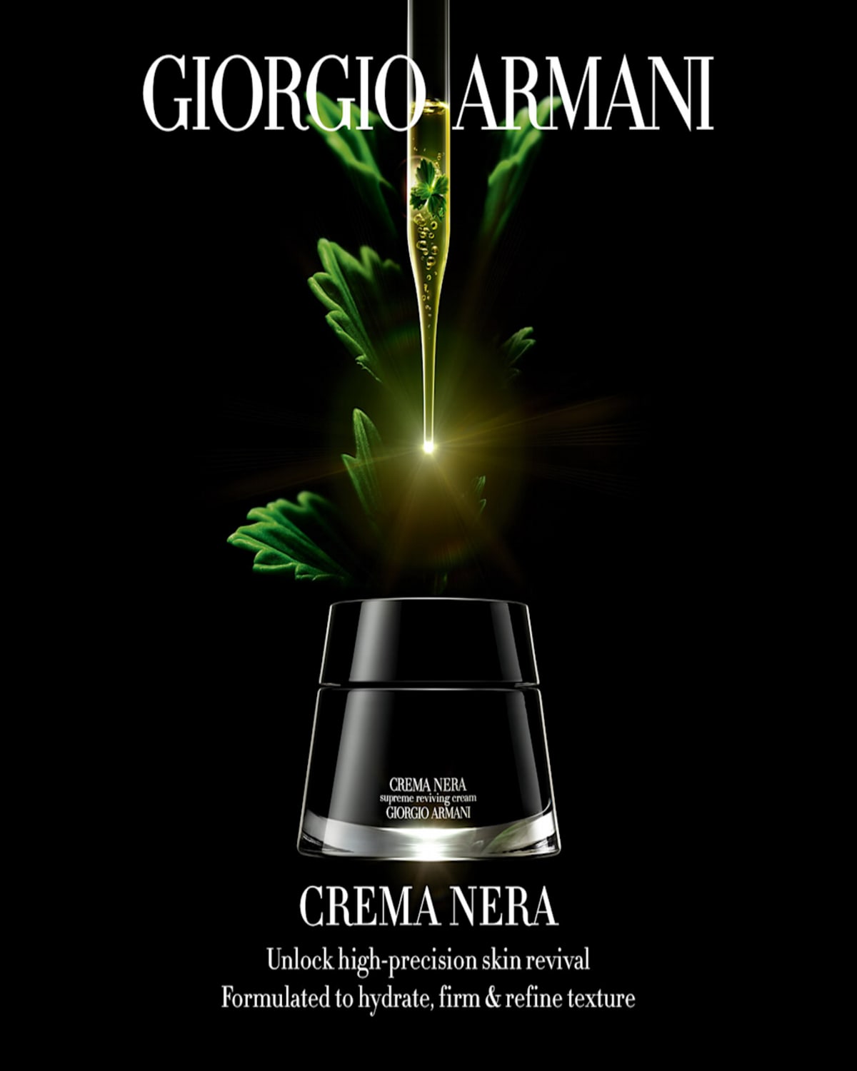 Giorgio Armani 1.7 Oz. Crema Nera Supreme Lightweight Reviving Face Cream Refill