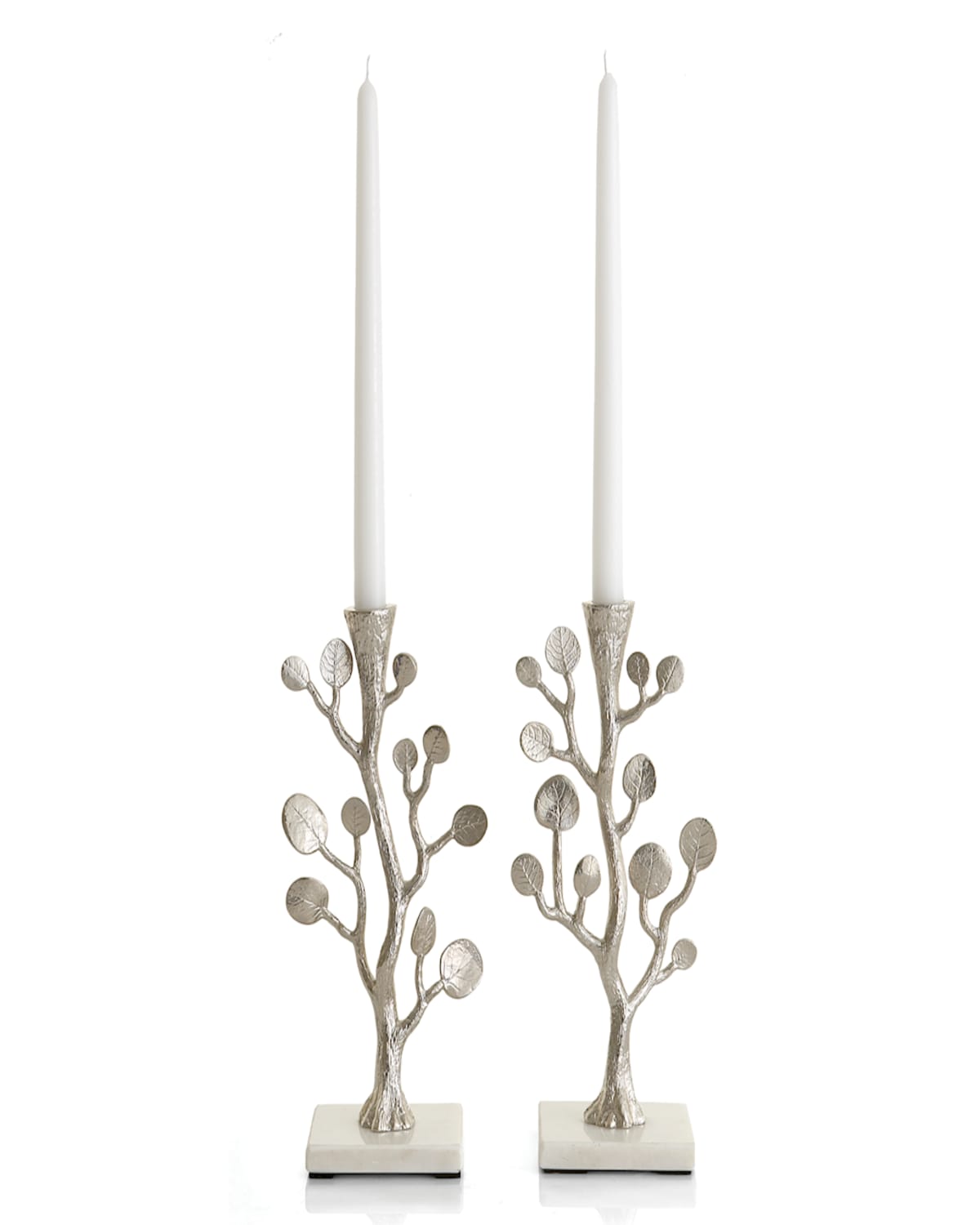 Michael Aram Botanical Leaf Candleholders, Set Of 2