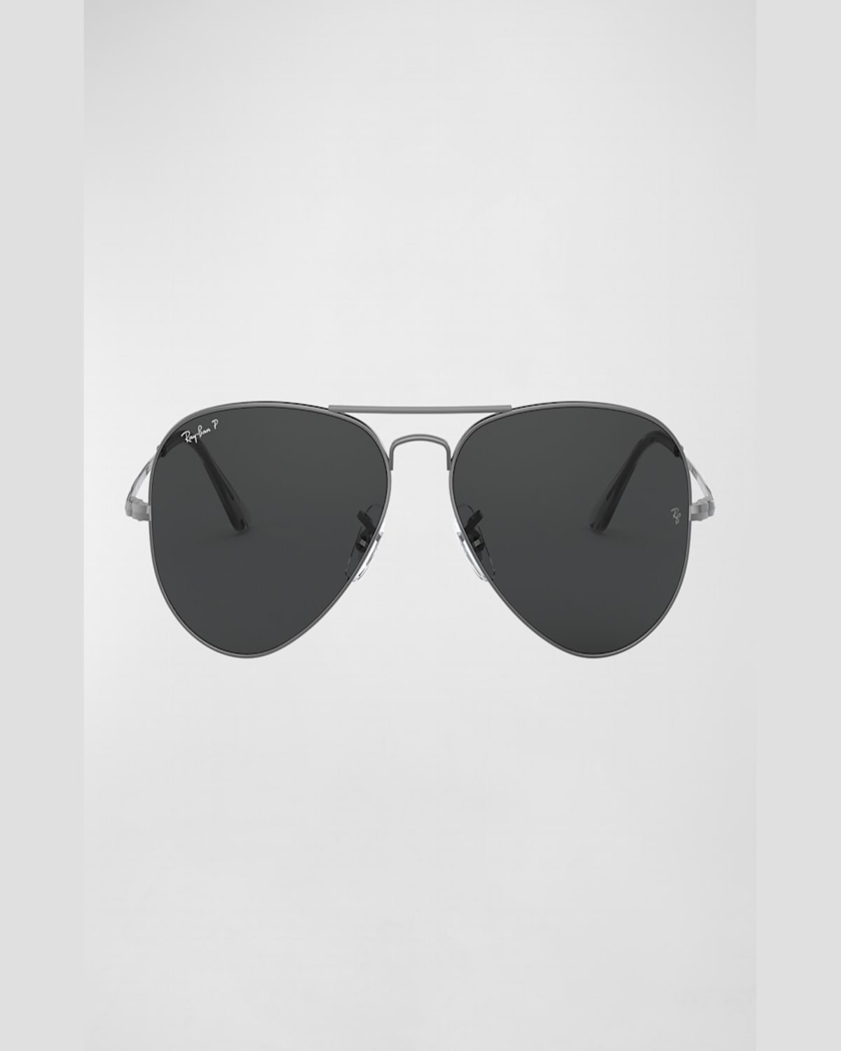 Ray Ban Men's Polarized Metal Aviator Sunglasses, 62mm In Dark Gunmetal