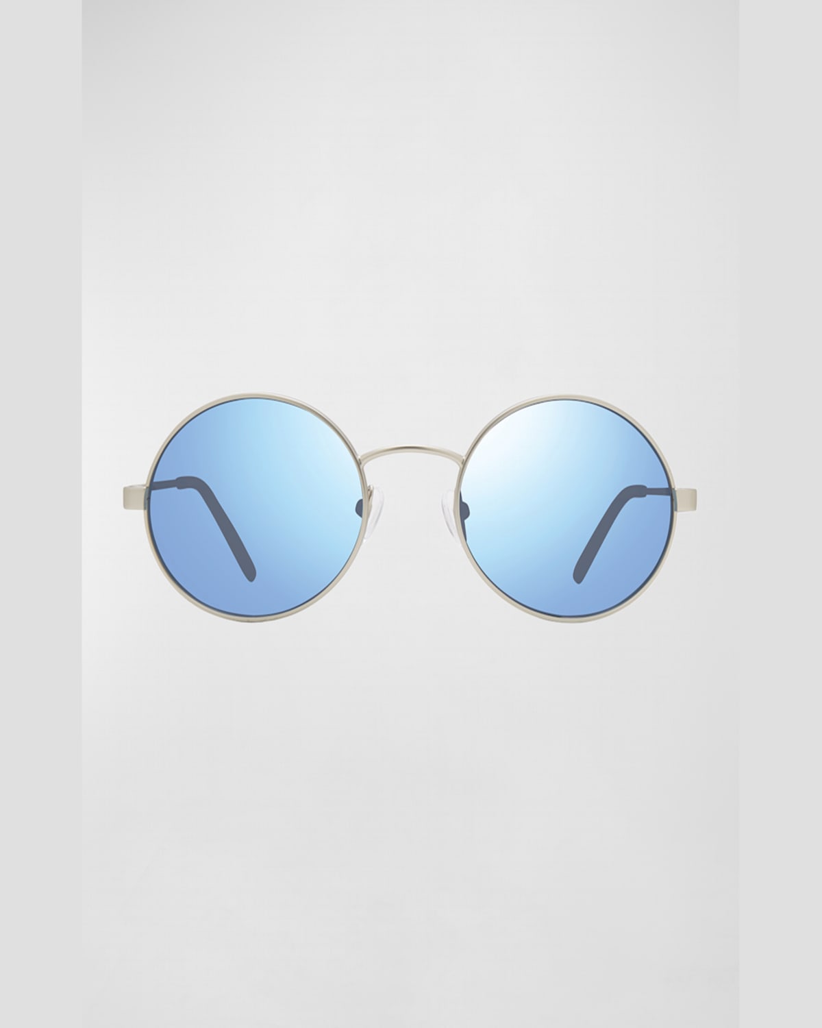 Revo Men's Lunar Round Metal Sunglasses In Matte Chrome