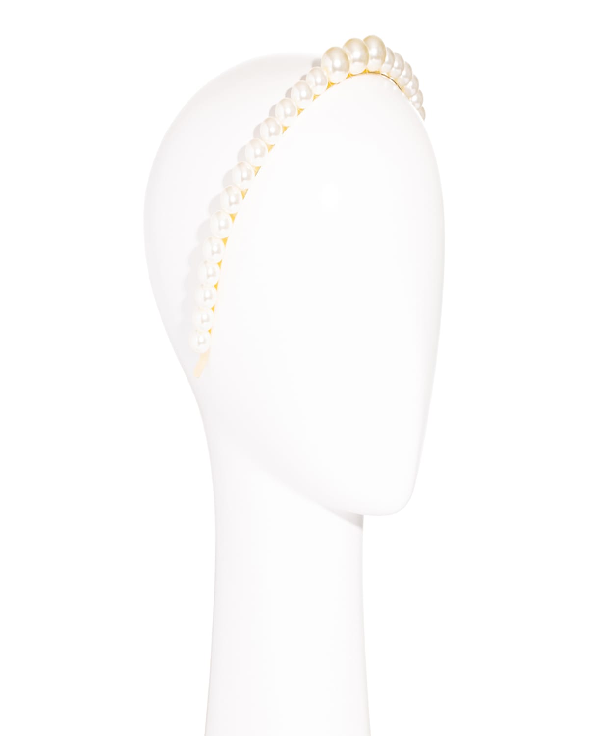 L Erickson Pearly Headbands, Set Of 2 In Cream Pearl/gold