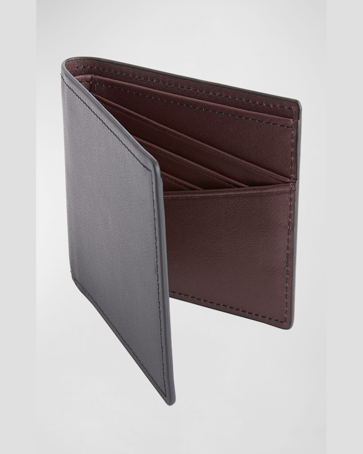 Royce New York Rfid Blocking Bifold Wallet In Black And Burgundy