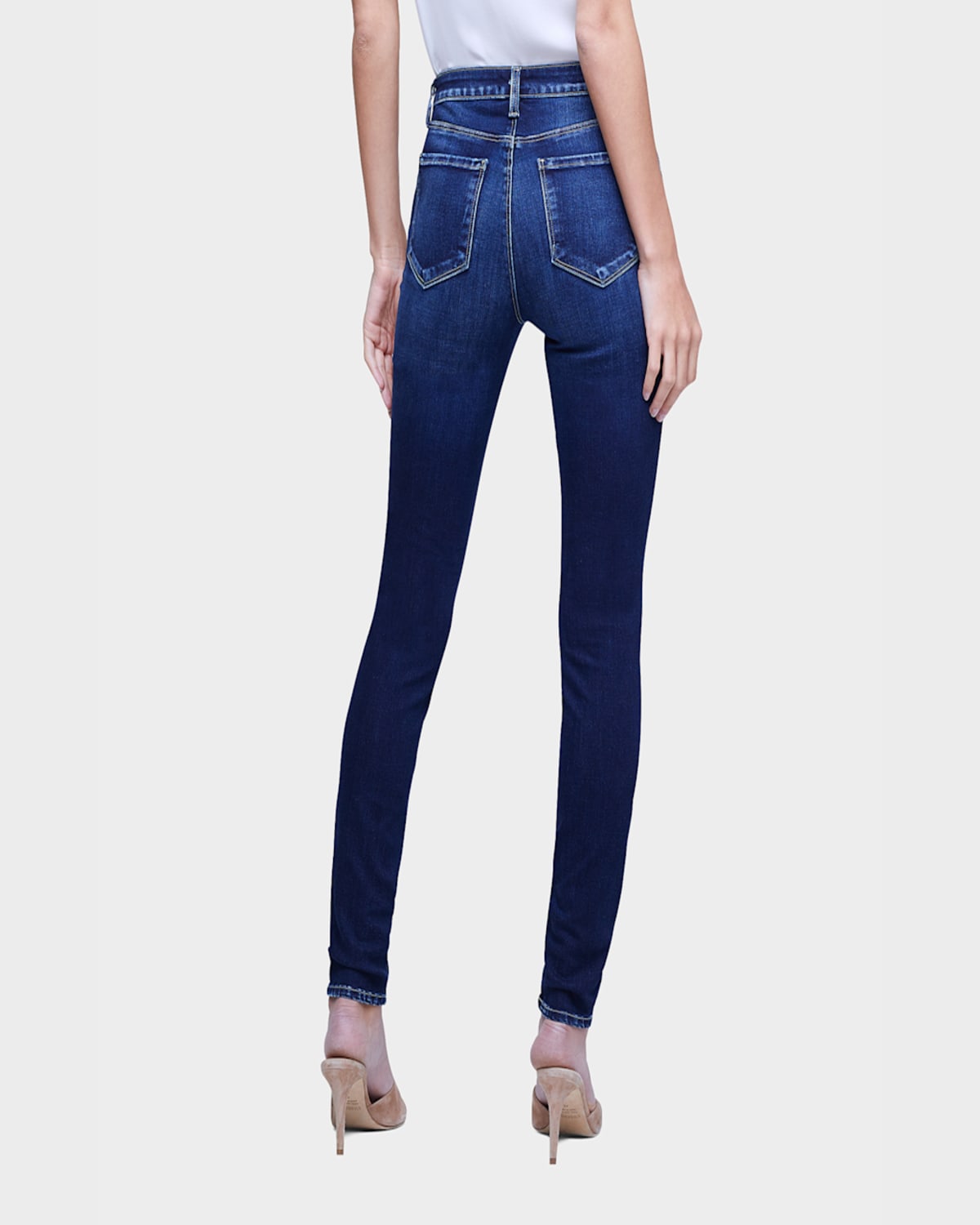 L'agence Marguerite High-rise Skinny Jeans In Blue