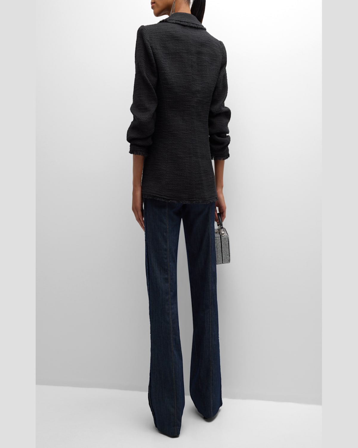 Cinq À Sept Khloe Boucle Blazer In Black