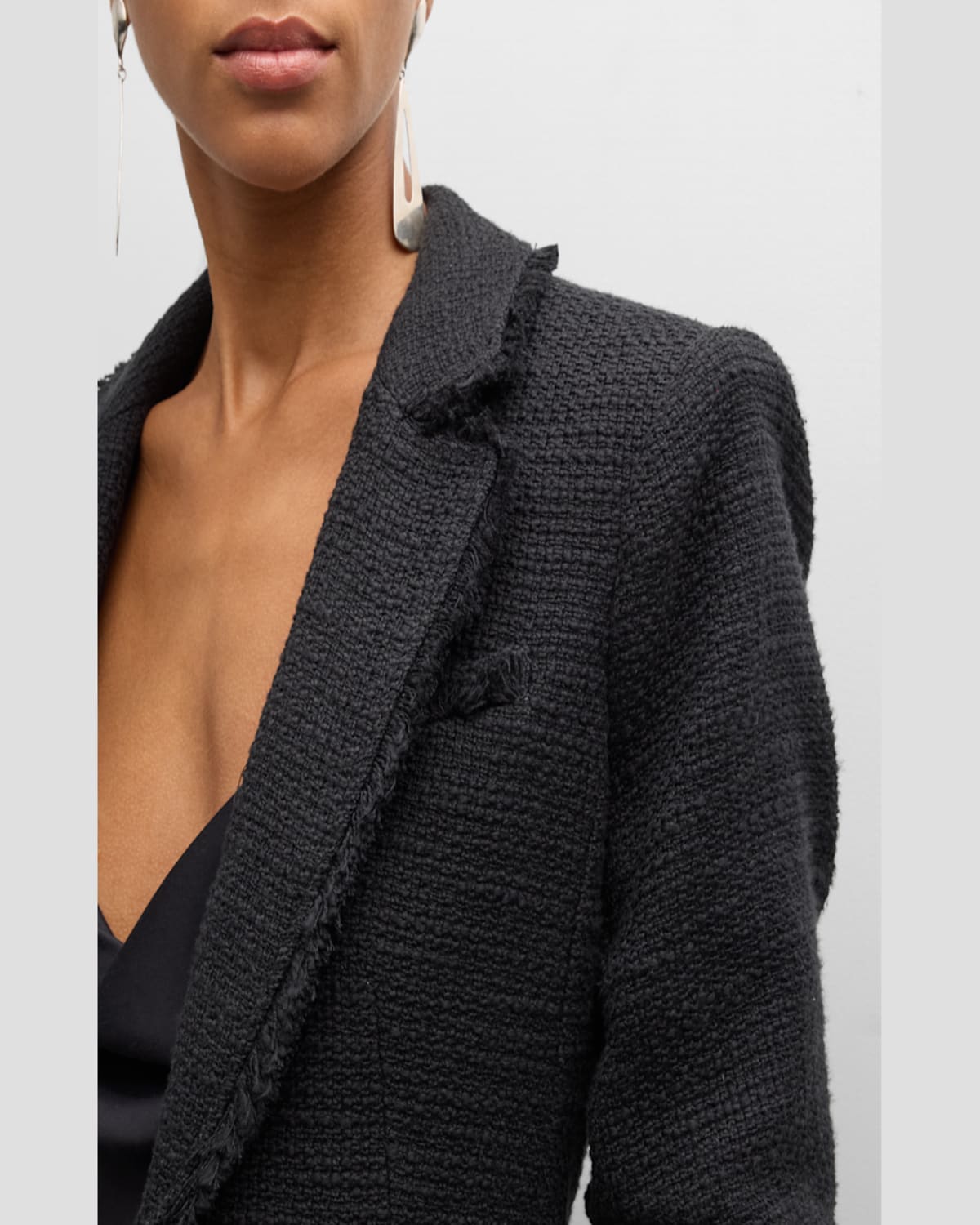Cinq À Sept Khloe Boucle Blazer In Black