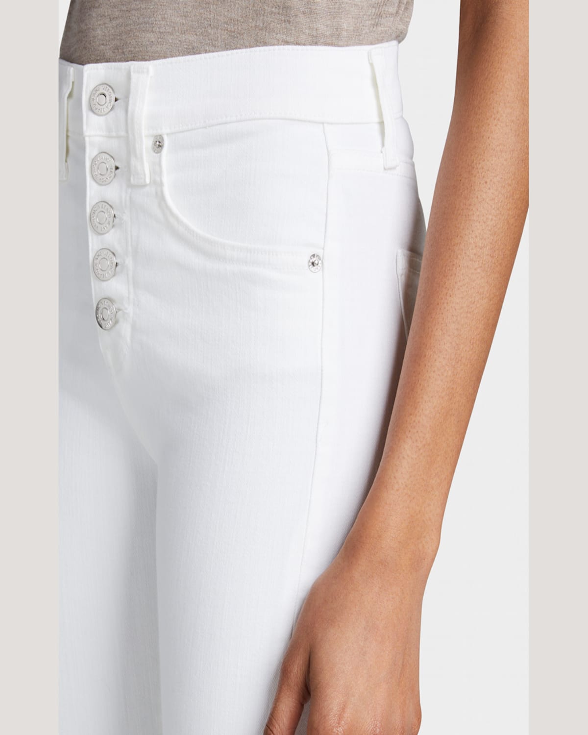 Shop Veronica Beard Jeans Debbie High-rise Skinny Jeans In White