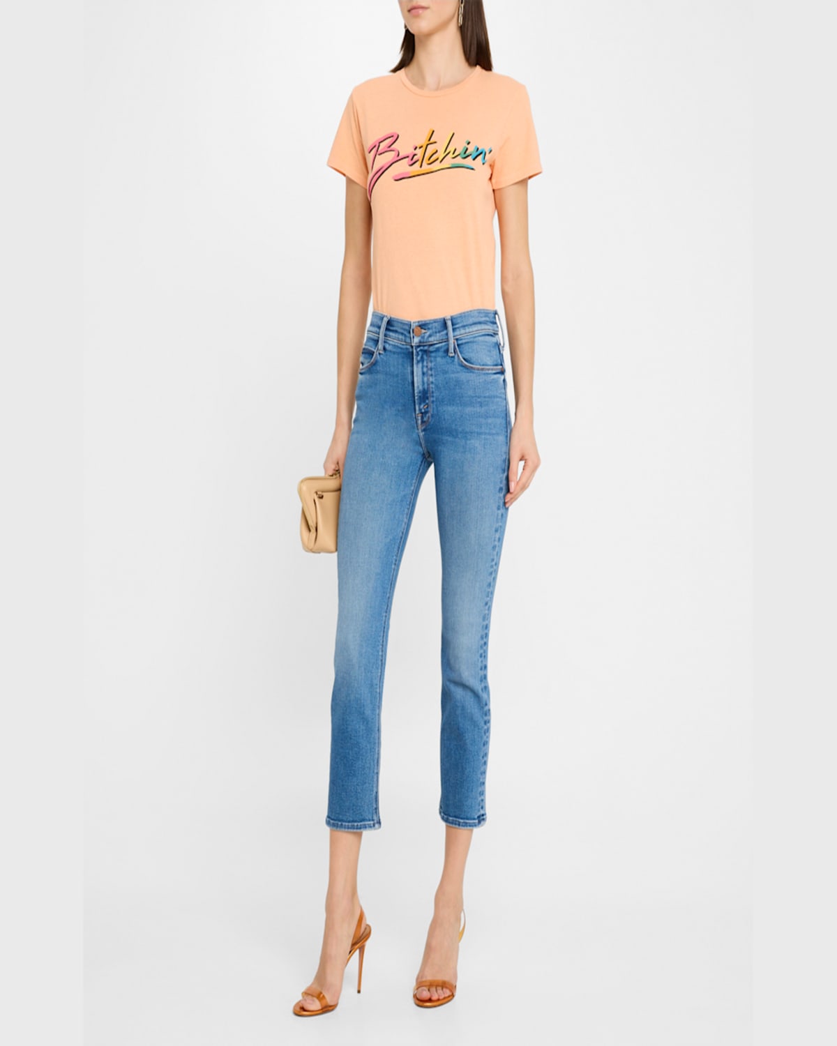 MOTHER THE LIL' GOODIE GOODIE CROPPED TEE 