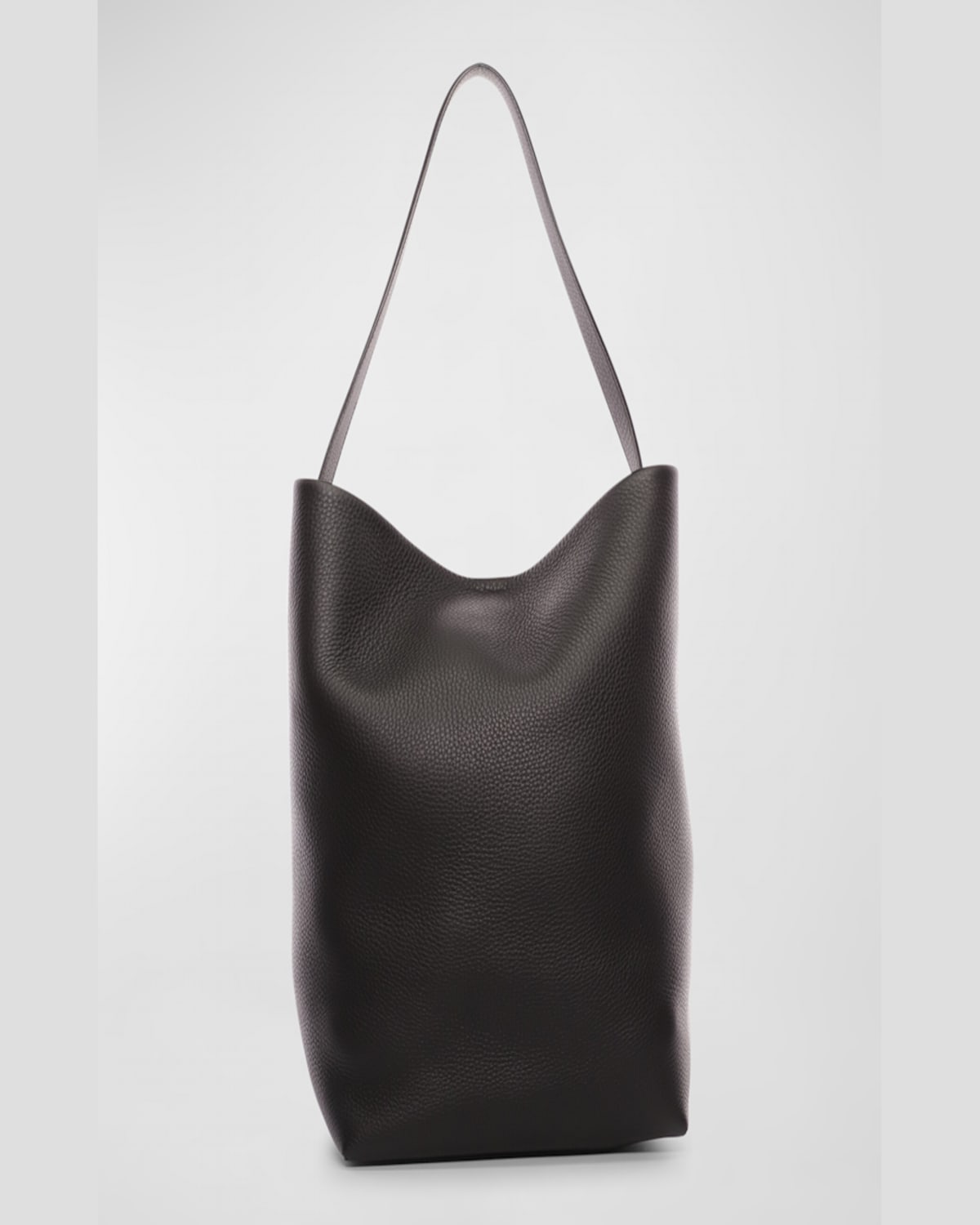Shop The Row N/s Park Tote Large In Lux Grained Calfksin In Dark Taupe