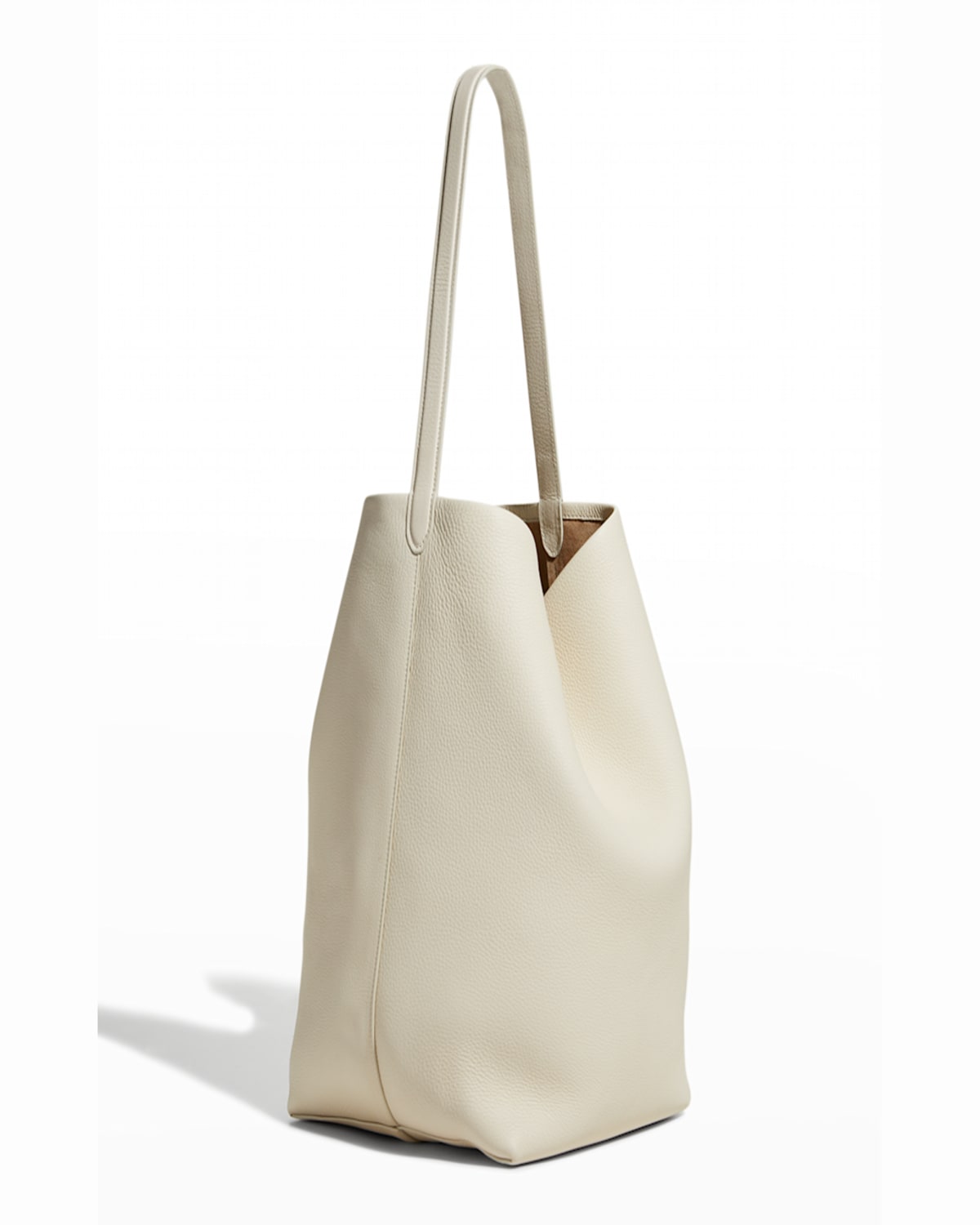 Shop The Row N/s Park Tote Large In Lux Grained Calfksin In Dark Taupe