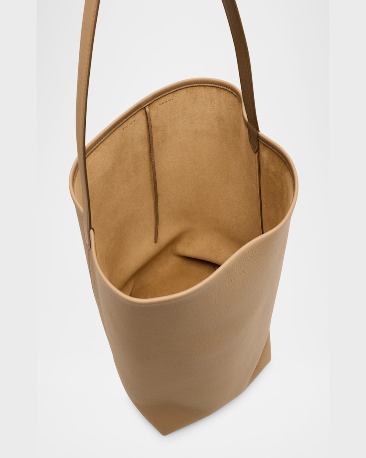 Shop The Row N/s Park Tote Large In Lux Grained Calfksin In Dark Taupe