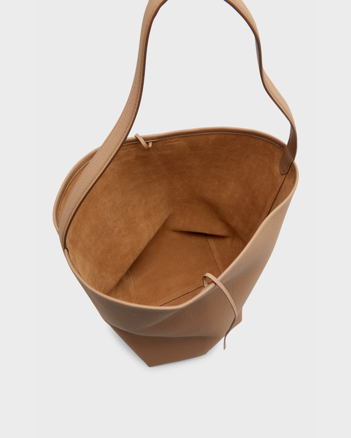 Shop The Row N/s Park Tote Large In Lux Grained Calfksin In Dark Taupe