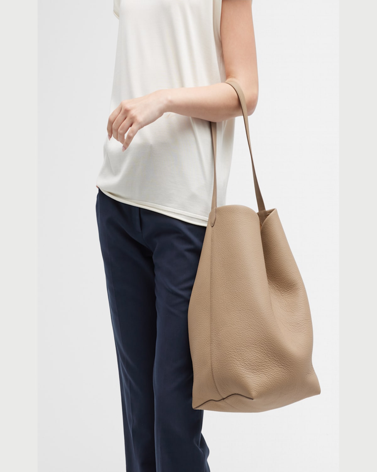 THE ROW N/S PARK TOTE LARGE IN LUX GRAINED CALFKSIN 