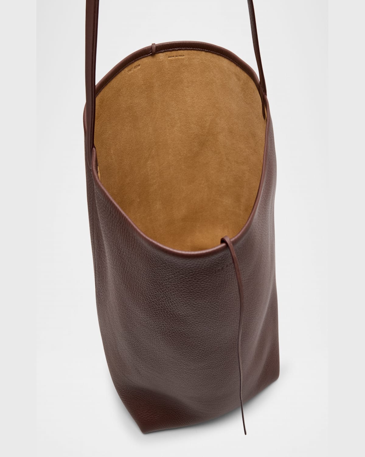 Shop The Row N/s Park Tote Large In Lux Grained Calfksin In Dark Taupe
