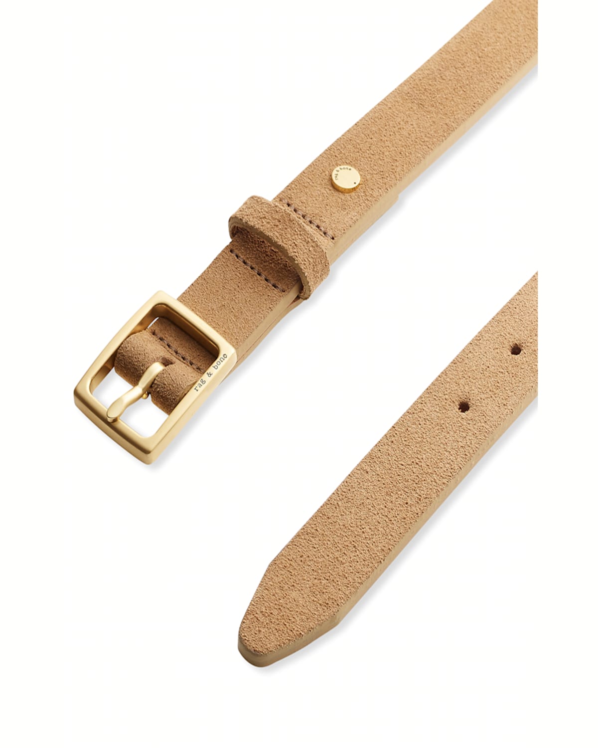 Rag & Bone Women's Baby Suede Boyfriend Belt In Camelsd