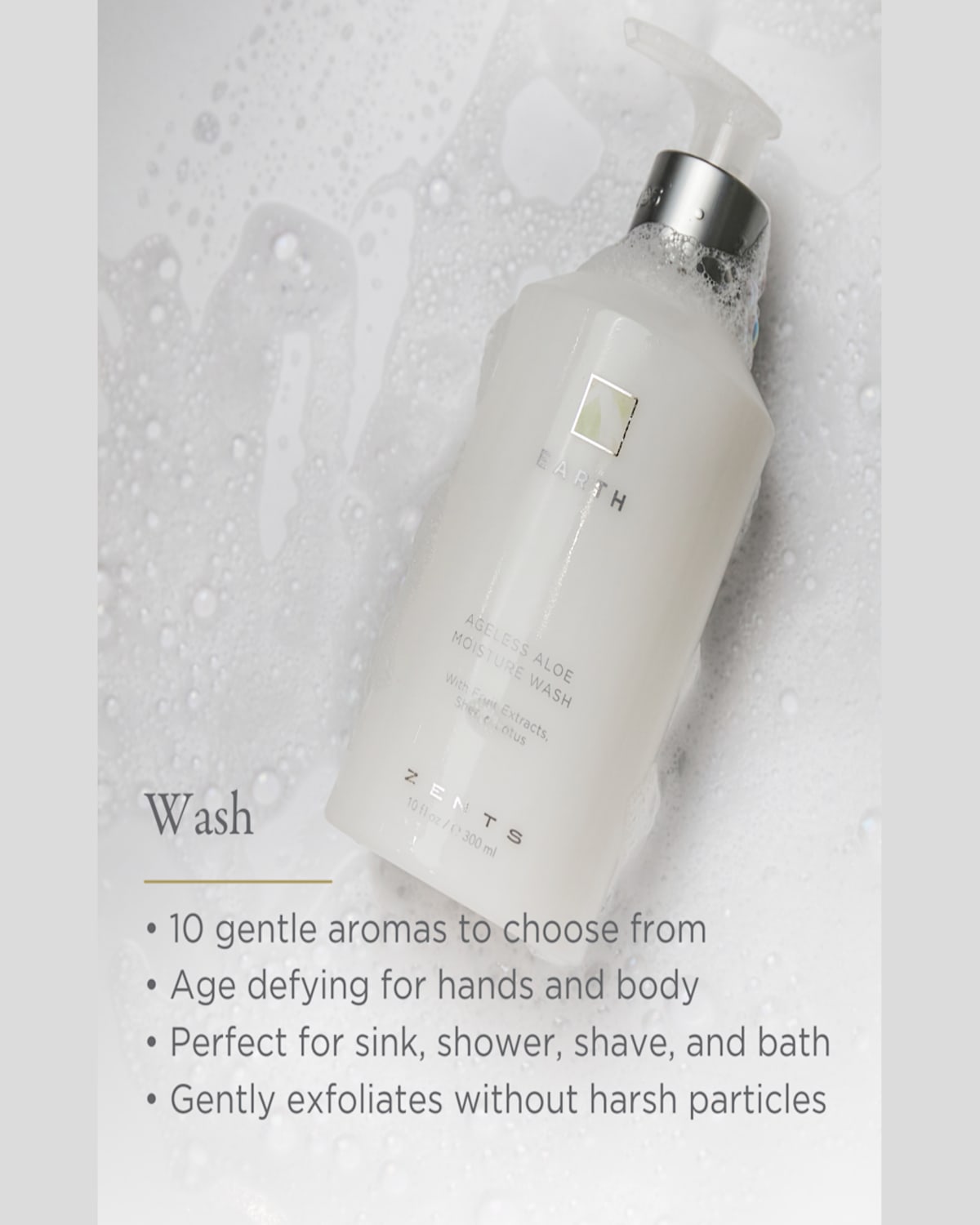 Zents 10 Oz. Earth Ageless Aloe Moisture Wash