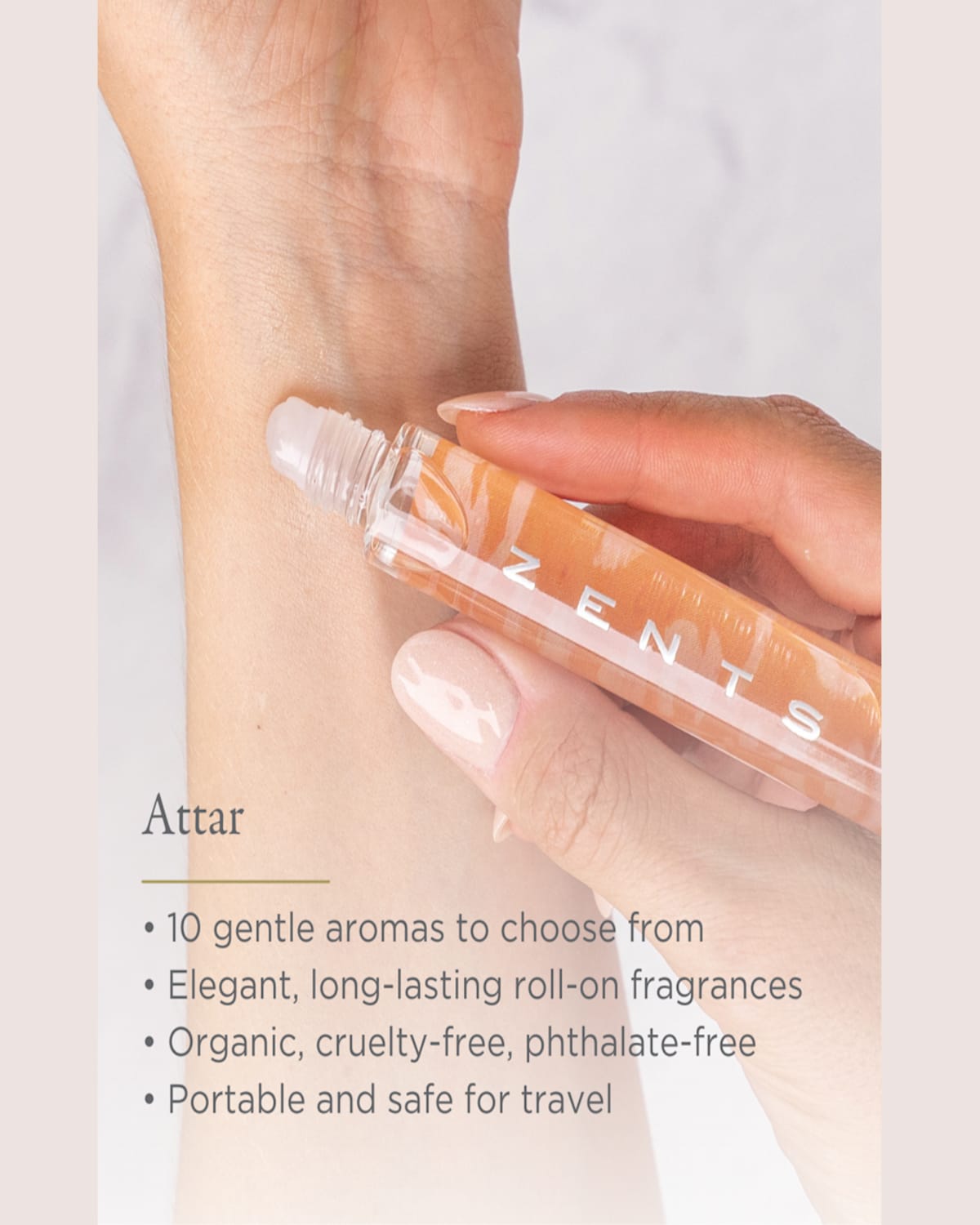 Zents 0.33 Oz. Water Attar Rollerball