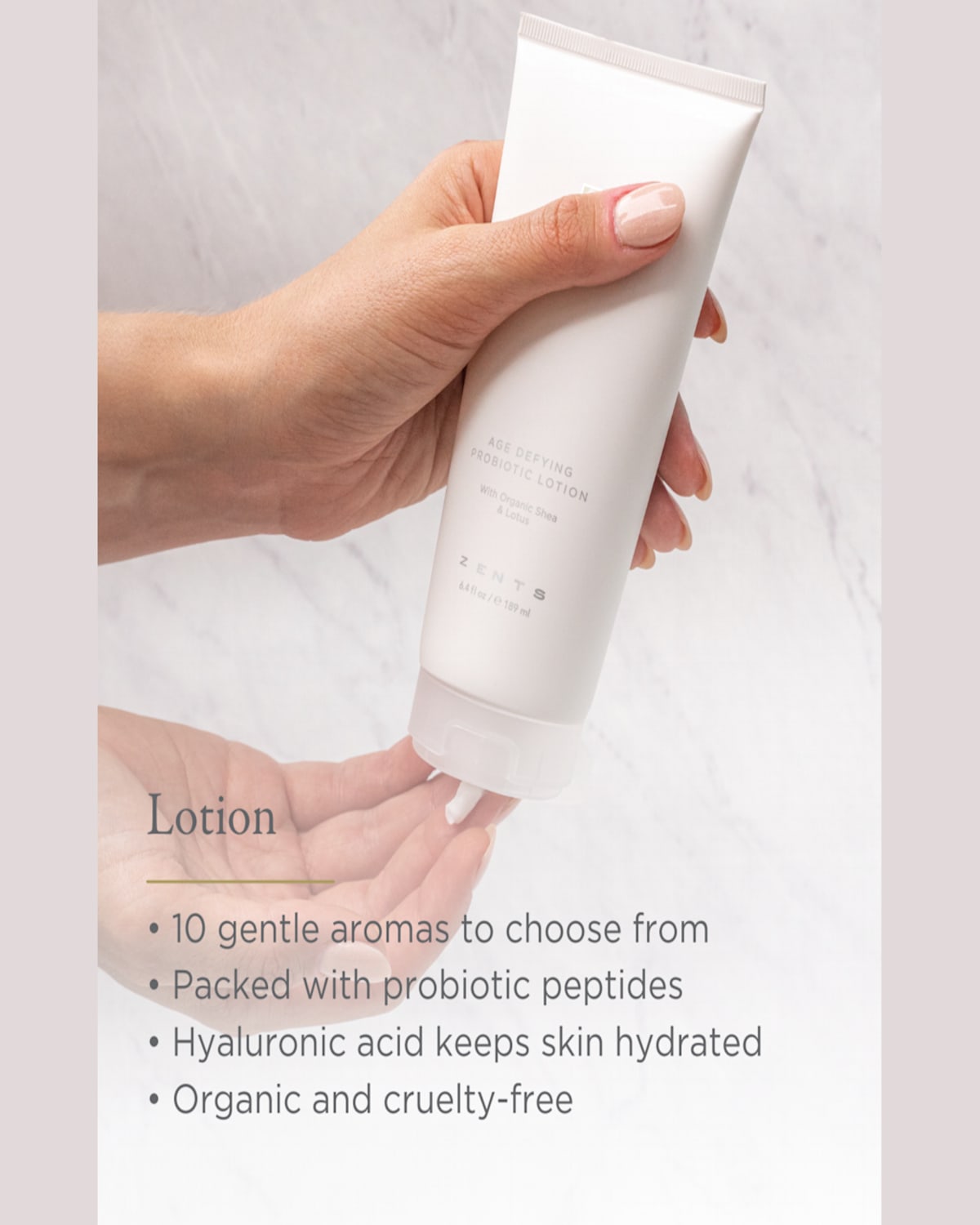 ZENTS 6 OZ. WATER AGE DEFYING PROBIOTIC LOTION PROD241140560
