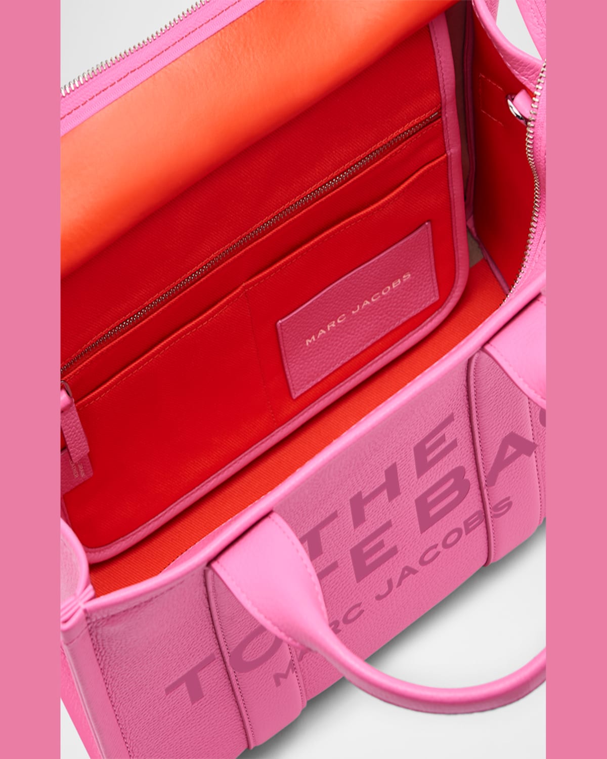 Marc Jacobs The Leather Medium Tote Bag In Bow Pink