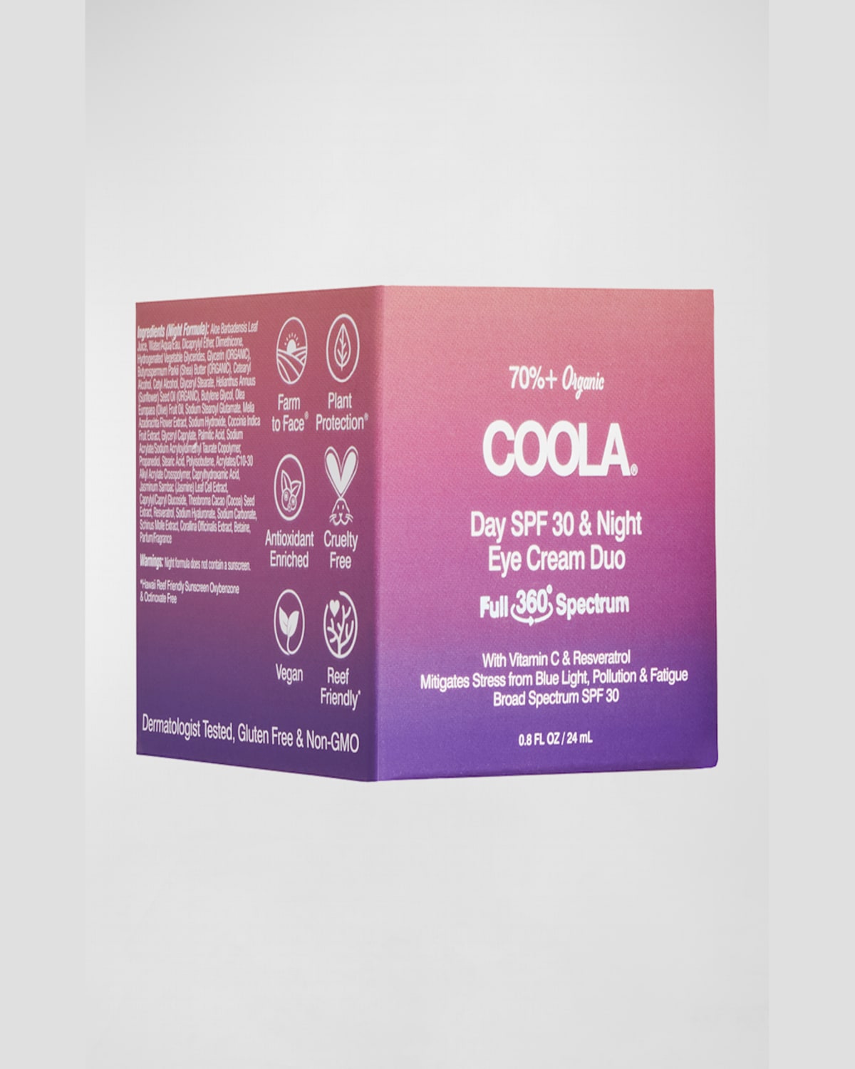 Coola Full Spectrum 360 Day Spf 30 & Night Organic Eye Cream Duo