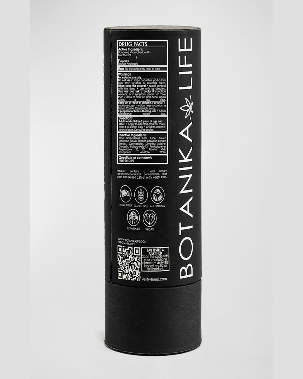Botanika Life 3 Oz. Pain Relief Roller + Lidocaine + Menthol + Cbd