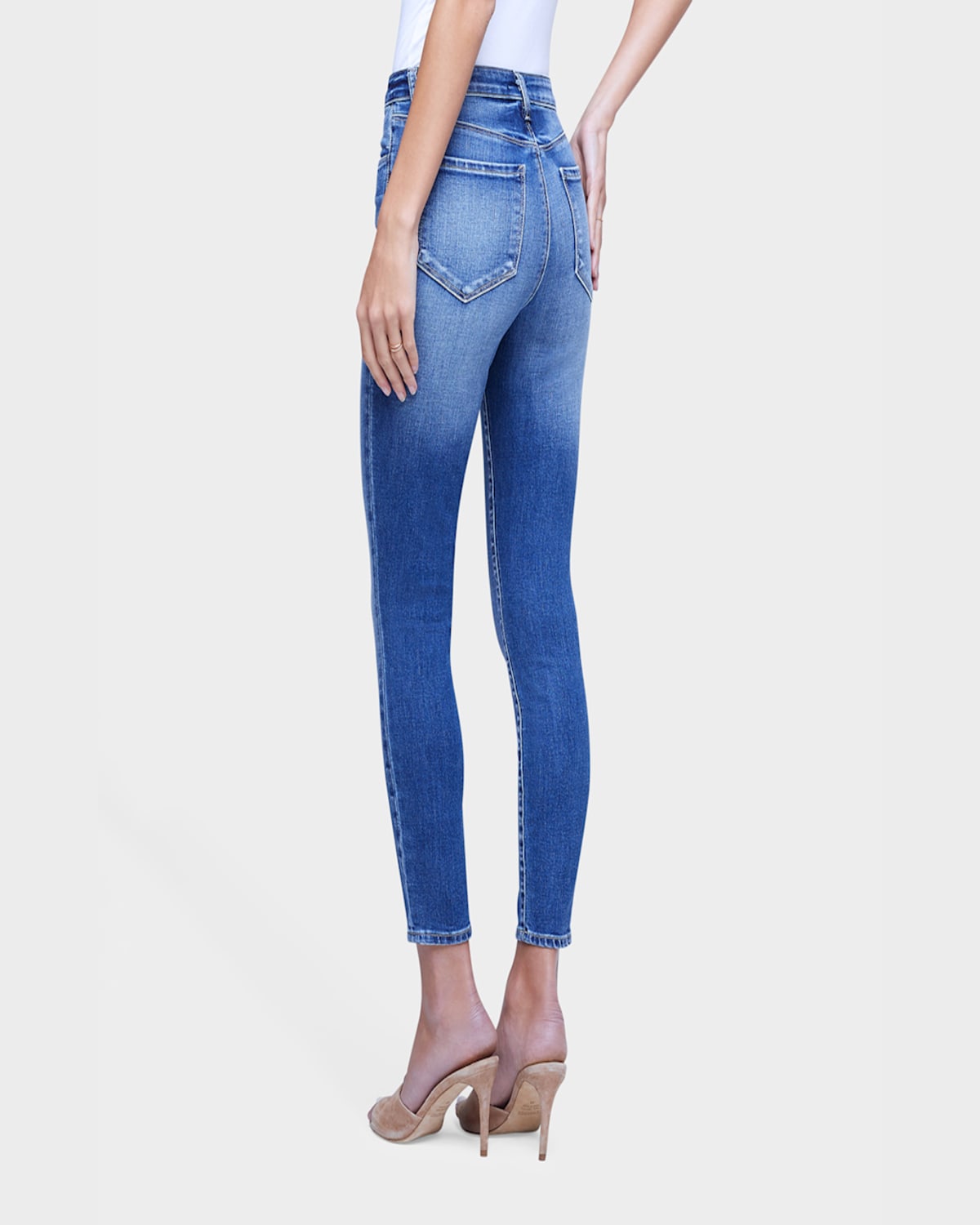 L Agence Margot High-rise Skinny Jeans In Blue