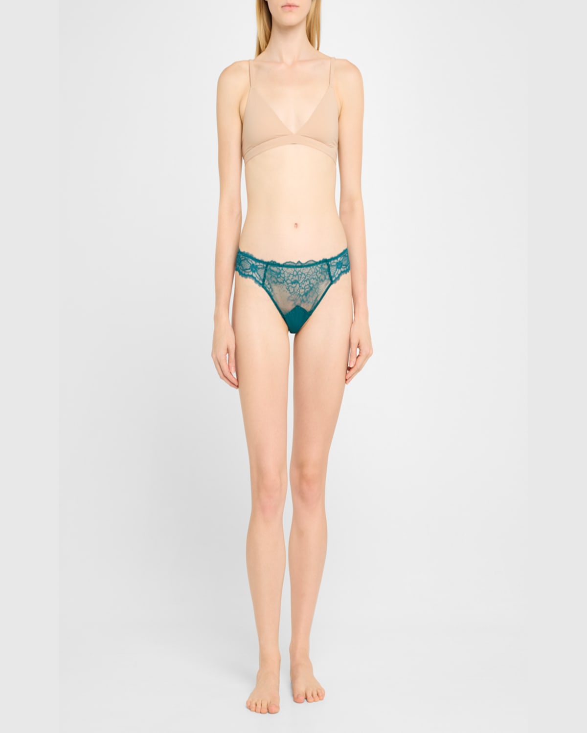 Lise Charmel Sublime En Dentelle Lace Thong In Vp/vert Princesse