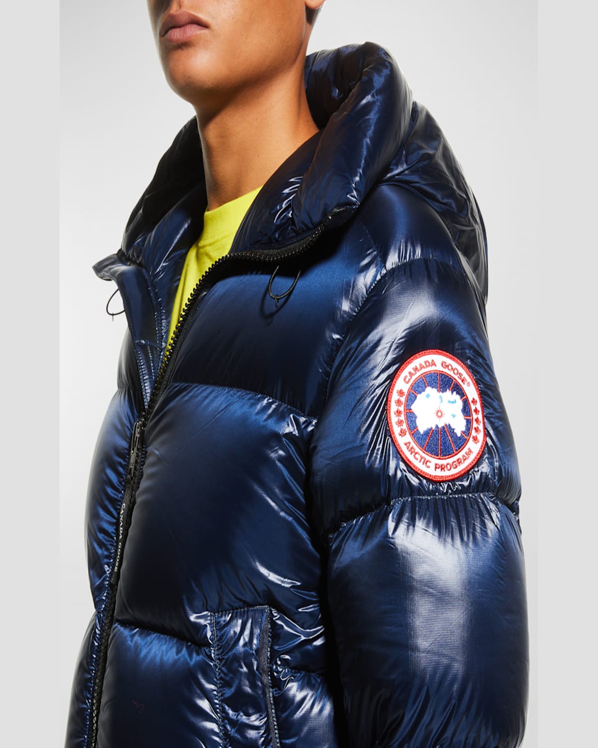 Canada Goose Crofton Hoody Down Puffer Jacket In Atlantic Navy