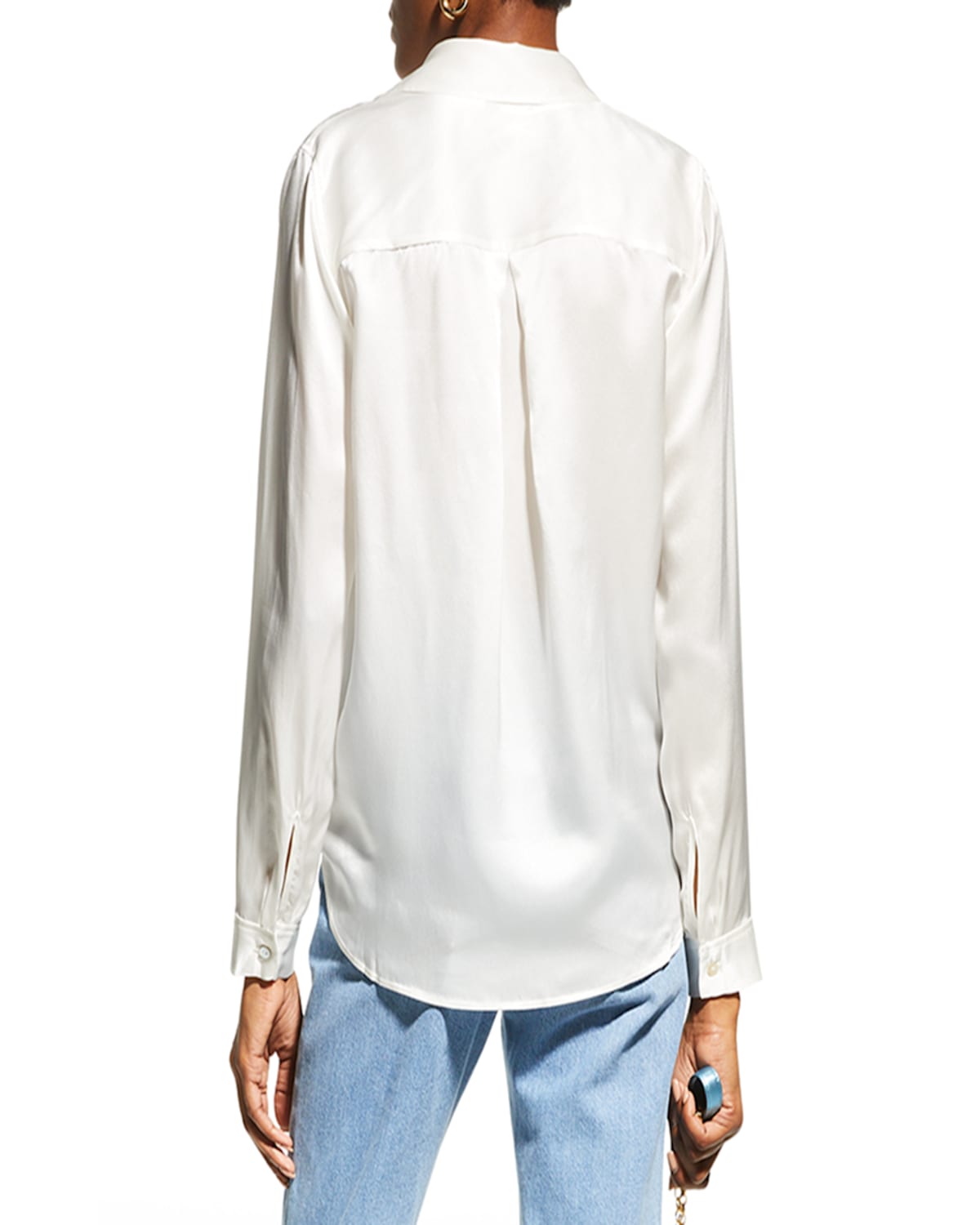 L Agence Tyler Long-sleeve Blouse In Pale Yellow
