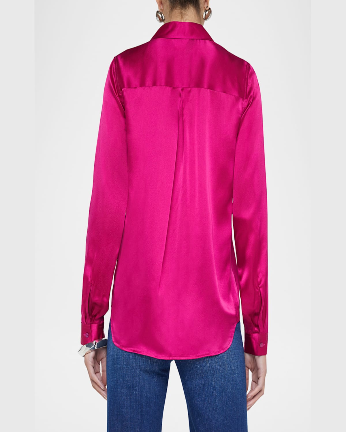 L Agence Tyler Long-sleeve Blouse In Pale Yellow