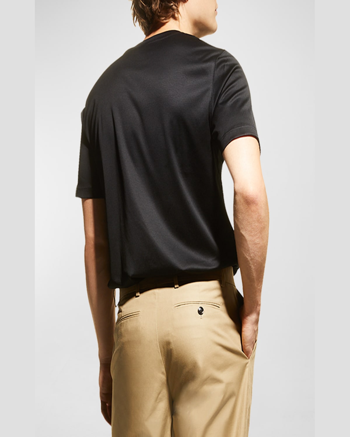 Eton Shirts Slim Fit Black Jersey T-shirt 18 Black In Black