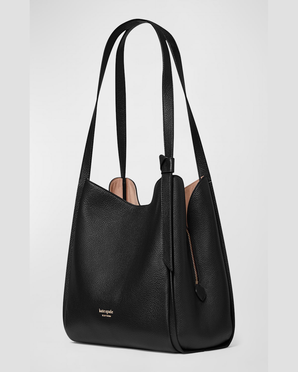 Kate Spade New York Knott Pebbled Leather Large Shoulder Bag In Cordovan