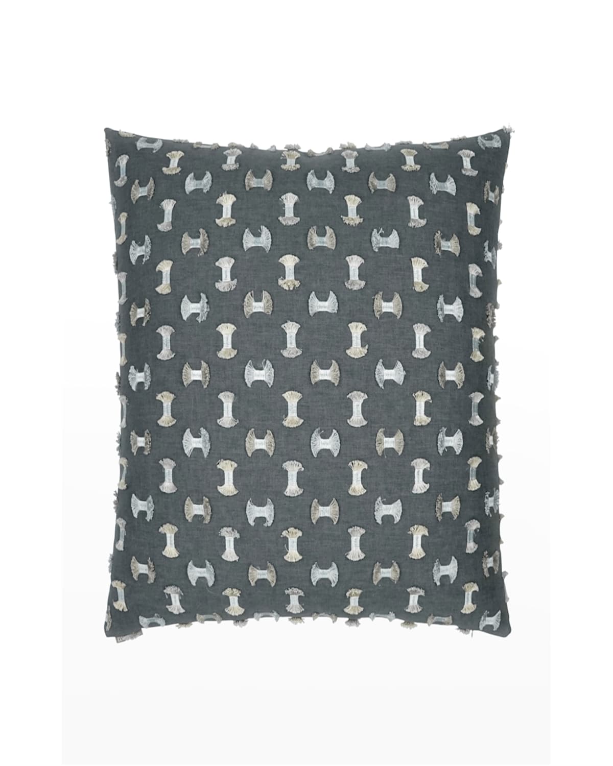 D.v. Kap Home Frayed - Gunmetal 24x24" Pillow