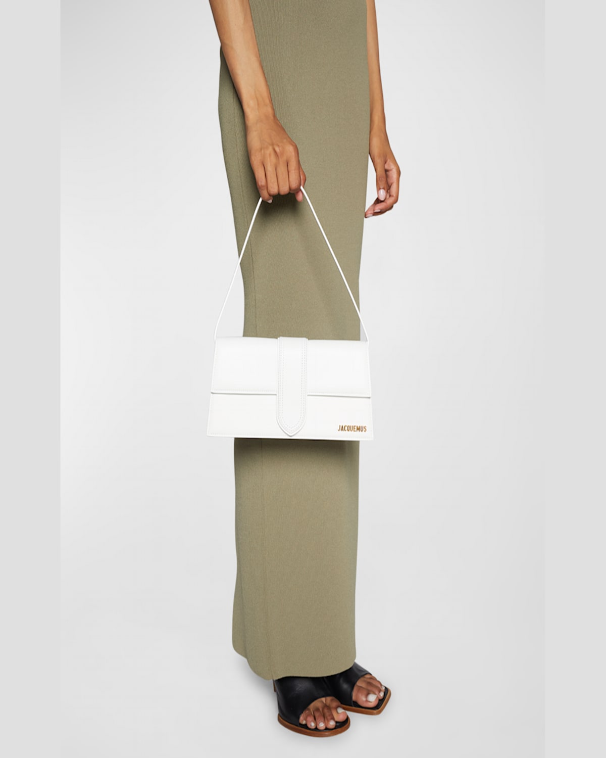 Jacquemus Le Bambino Long Shoulder Bag In White