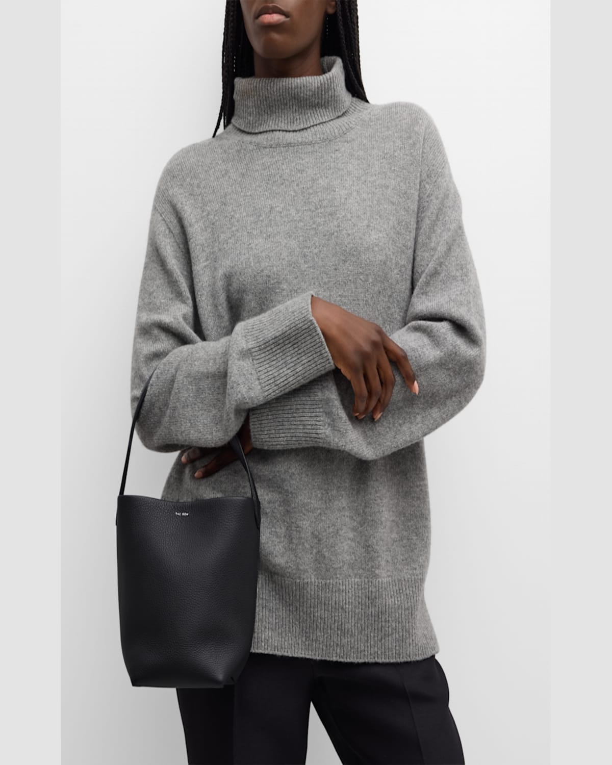 THE ROW N/S PARK TOTE SMALL IN LUX GRAINED CALFKSIN 