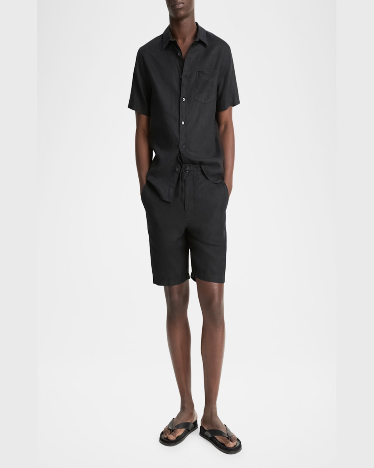 Vince Lightweight Hemp 9 Shorts Coastal In Black