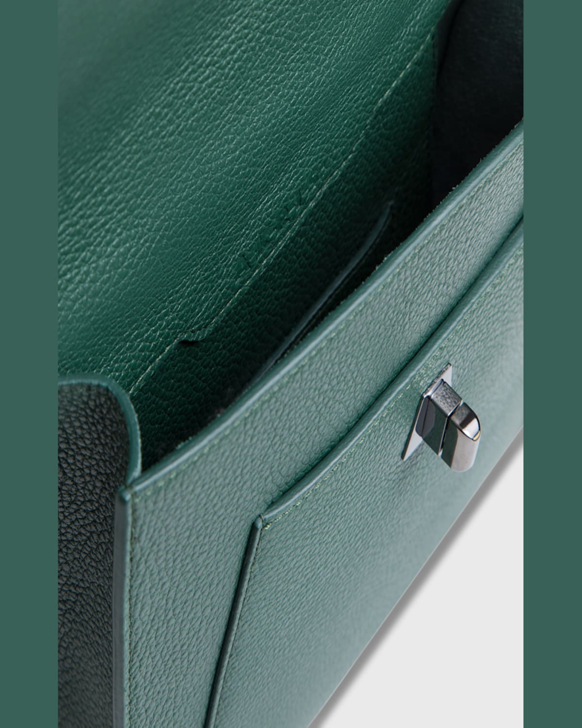 Shop Akris Anouk Small Leather Messenger Bag In Cypresse