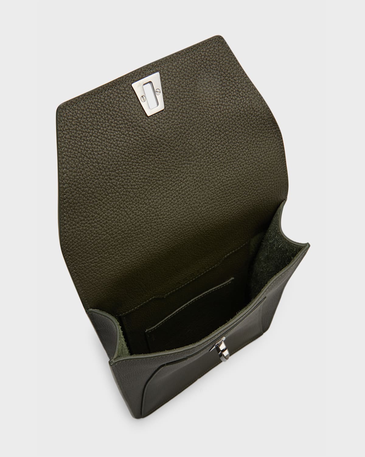 Shop Akris Anouk Small Leather Messenger Bag In Cypresse