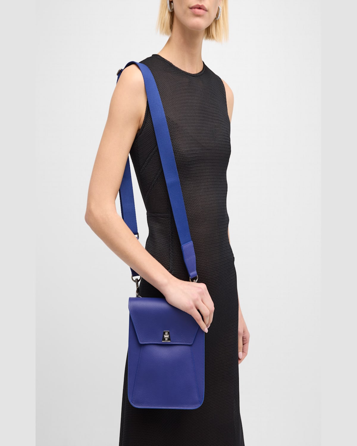 Shop Akris Anouk Small Leather Messenger Bag In Cypresse
