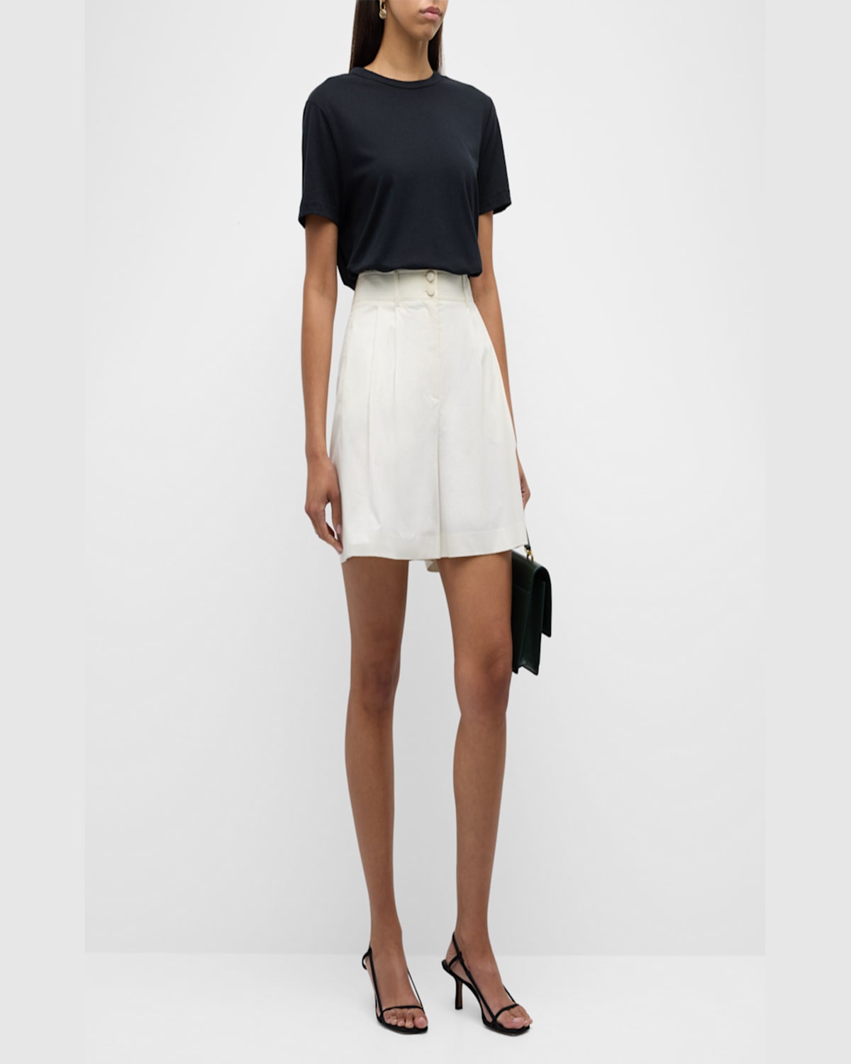 Shop Majestic Lyocell Cotton Semi-relaxed Short-sleeve Crewneck Tee In Ciel