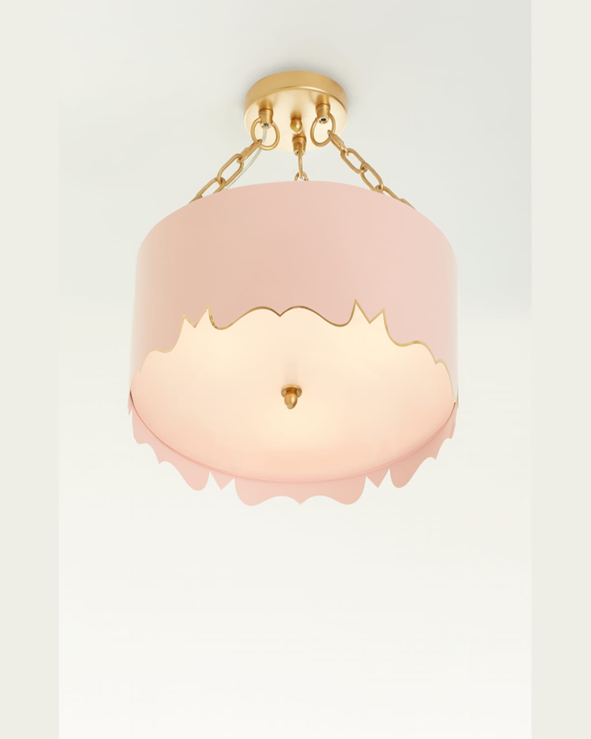 Old World Design Mollie Pendant With Gold Accents In Blush