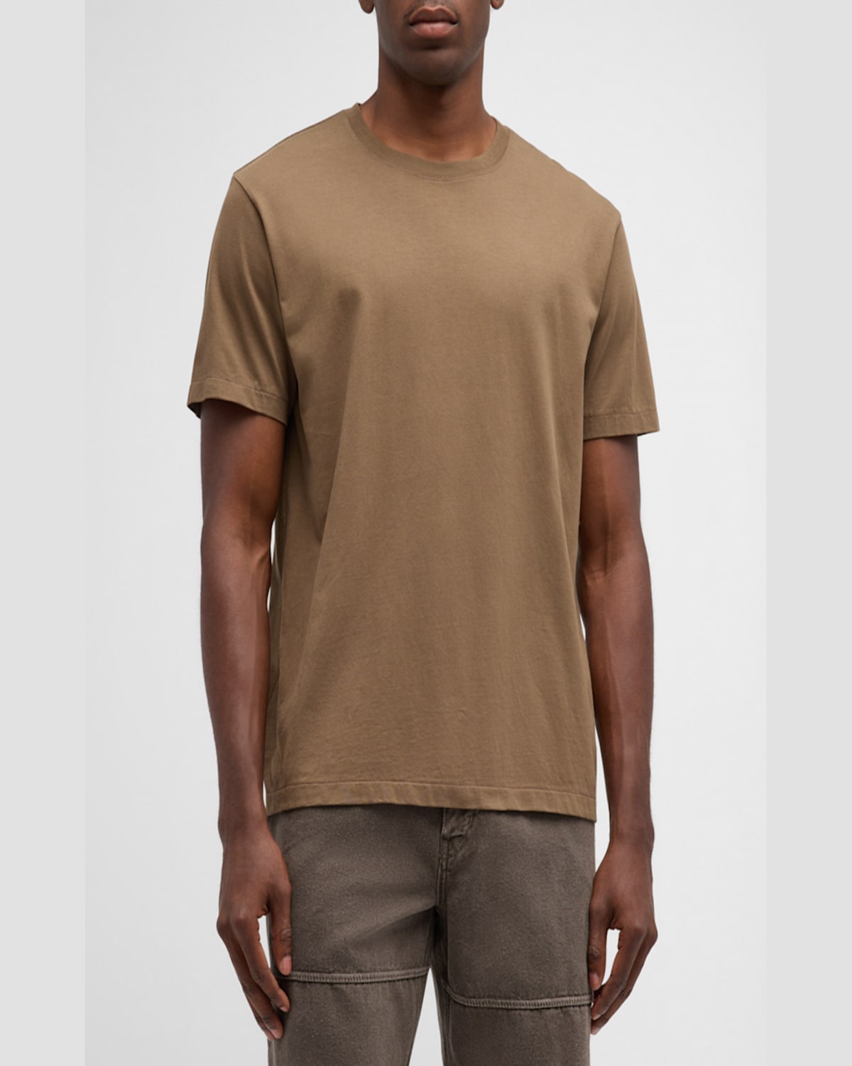 Frame Cotton Embroidered Logo T-shirt In Baby Blue