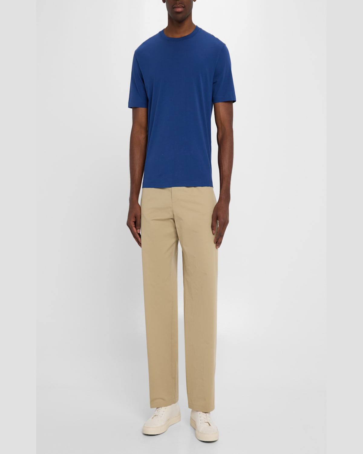 Frame Cotton Embroidered Logo T-shirt In Reflex Blue